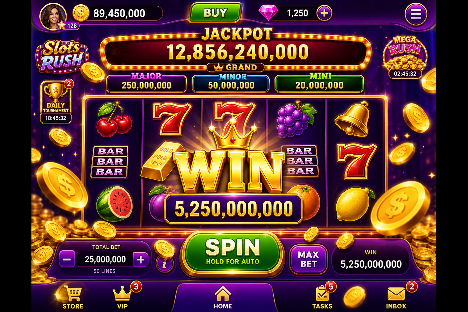 Slots gameplay