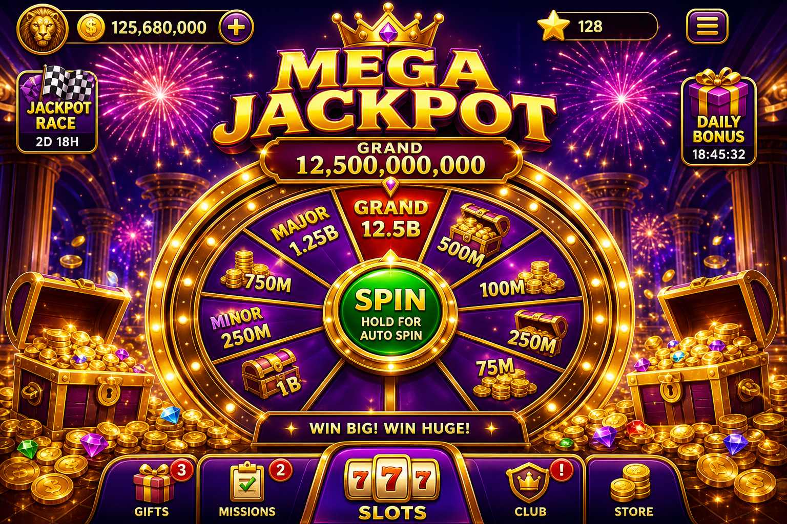Mega jackpot wheel